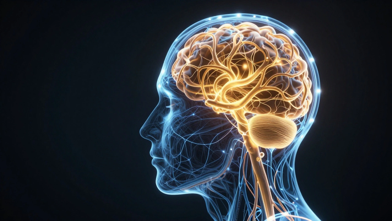 Abstract representation of a brain shifting from a rigid blue fixed mindset to a glowing gold growth mindset.