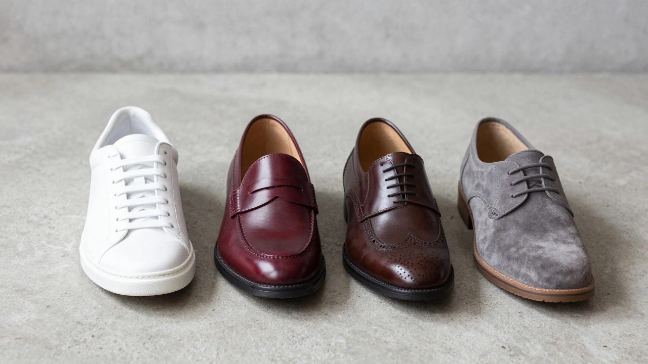 Four styles of smart casual men's shoes
