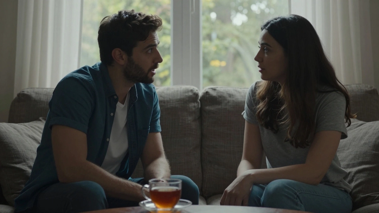 Man and woman having an intimate, distraction-free conversation