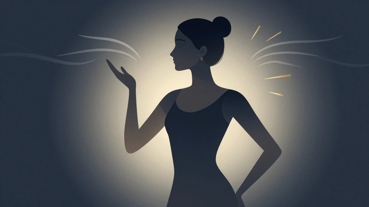 Artistic depiction of graceful body language and refined communication