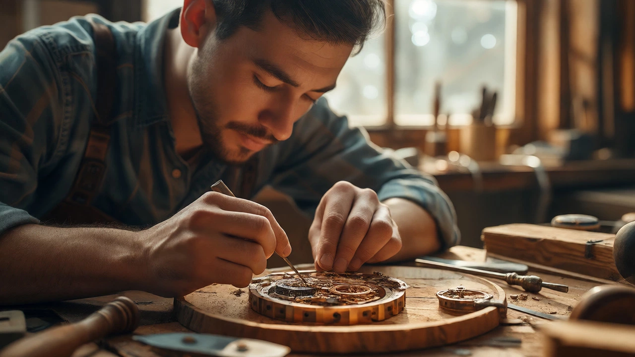 Hands mastering a craft, symbolizing competence-based confidence